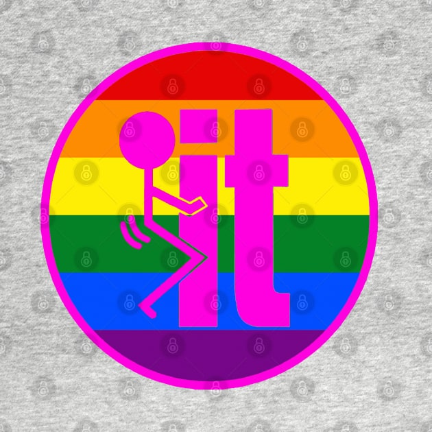 F IT - Rainbow Flag by  The best hard hat stickers 
